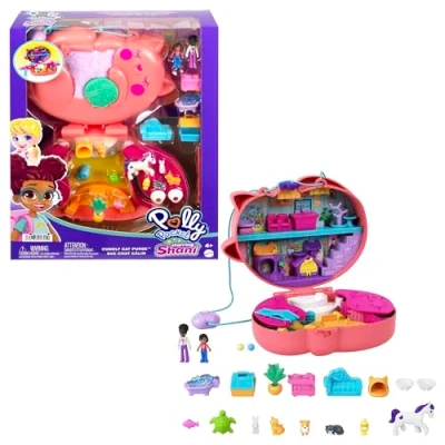 Afbeelding van Mattel Polly Pocket Shani de Knuffelkat Speelset