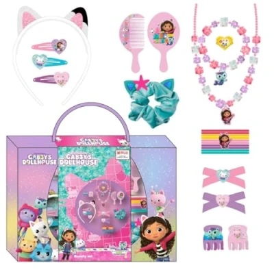 Afbeelding van Gabby&#039;s Poppenhuis Beauty Box Haar Accessoires Set Meisjes Haarband Armband Ketting