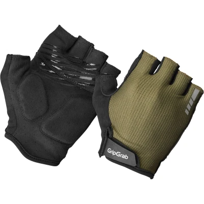 Afbeelding van GripGrab EXPLR Padded Korte Vinger Zomer Fietshandschoenen met Padding Unisex Olijf Groen
