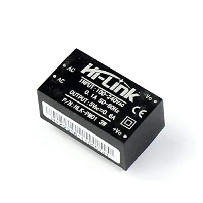 Afbeelding van Hi Link Nieuwe HLK PM01 AC DC 220V naar 5V Step Down Voedingsmodule Mini Size Intelligente Huishoudelijke Schakelaar (zwart)