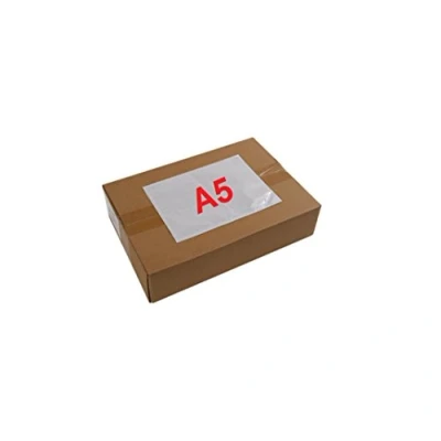 Afbeelding van Cover 100 A5 aktetas transparante lijm zelfklevende afdekking, verzending 225 x 165 mm (A4 gevouwen in twee)