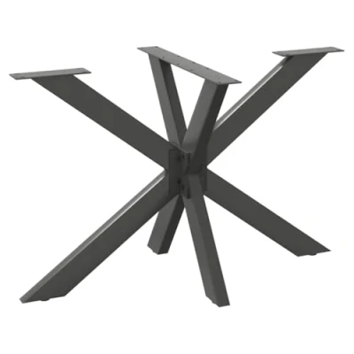 Afbeelding van vidaXL Eettafelpoot spider vorm 120x68x(72 73) cm staal antraciet