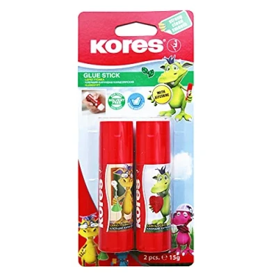 Afbeelding van Kores Fantasie lijmstift voor kinderen, sterke hechtlijm, veilige en niet giftige knutsellijm kunst ambachten, school kantoorbenodigdheden, pak van 2, wit