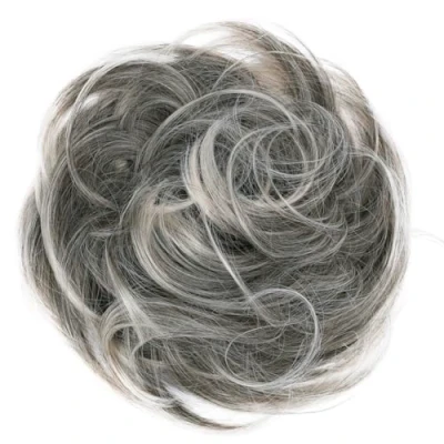 Afbeelding van CAISHA Haarstukje Haarwokkel Bruids Kapsel Opgestoken Volumineus Licht Golvend Knoet Grijsblond Mix G21B