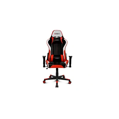 Afbeelding van DRIFT GAMING DR175 DR175RED Professionele gamestoel, kunstleer, 2D verstelbare armleuningen, klasse 4 zuiger, draaibaar, vlindermechanisme, lumbaal en cervicaal kussen, zwart/wit/rood