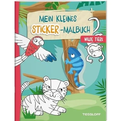 Afbeelding van Mein kleines Sticker Malbuch. Wilde Tiere: Stickern und Malen für Kinder ab 4 Jahren