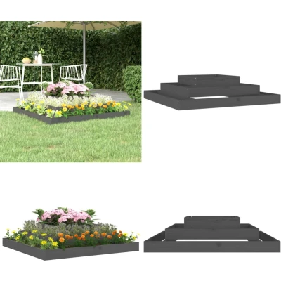 Afbeelding van vidaXL Plantenbak 110x110x27 cm Massief grenenhout Grijs