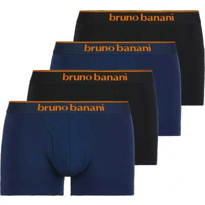 Afbeelding van Bruno Banani 4ER PACK Onderbroeken Schwarz blau, Heren, Maat: XL, blau