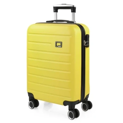 Afbeelding van SKPAT Bagage Cabine 55x35x25 Stijlvolle Valise 55x40x20, Valise, Grande Taille, Valises 175250, Geel
