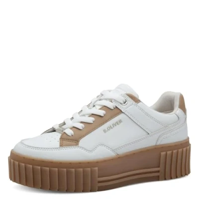 Afbeelding van s.Oliver 5 23630 44 damessneakers, White Kam, 38 EU