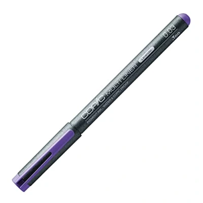 Afbeelding van Copic Multiliner lavendel 0,03 mm, tekenpotlood met water en alcoholbestendige pigmentinkt in lila, professionele fineliner voor schetsen, illustraties contouren
