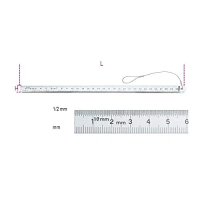 Afbeelding van Beta 1682HS 300 Flexibele linialen vervaardigd uit roestvast staal H SAFE 016824030