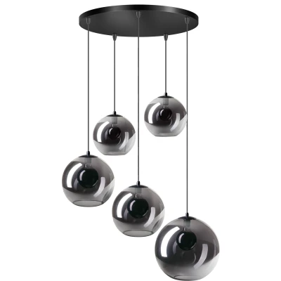 Afbeelding van ETH Expo Trading hanglamp Orb smoke glas met 5 bollen