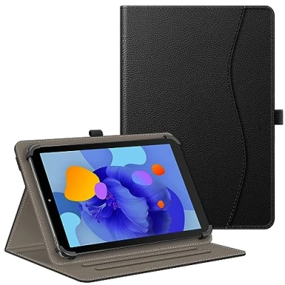 Afbeelding van Fintie Tablet Case 10.1 Inch Universeel Multi Angle Folio Stand Beschermhoes met Document Slots voor 9&quot; 9.7&quot; 10.1&quot; Android TECLAST M40 Pro, AWOW, CHUWI HiPad, BENEVE, Blackview Tab, Zwart