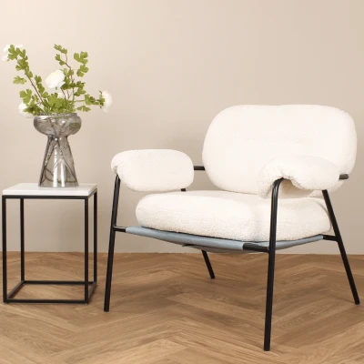 Afbeelding van DS4U Amy fauteuil ivoor Stof