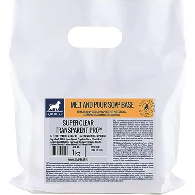 Afbeelding van 1jg Forbury Gietzeep glycerine basis transparant. Soap base melt and pour Clear Transparent Pro