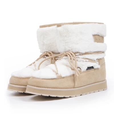 Afbeelding van Luhta Nauttiva MS Snowboots, Dames, Maat: 40, Beige Leer en textiel