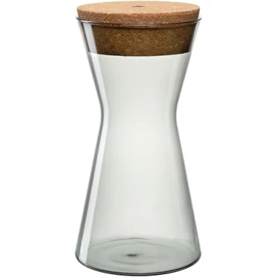 Afbeelding van LEONARDO HOME FORMA X doos 1 stuk voorraaddoos met kurkdeksel moderne luchtdichte container stijlvol opbergdoos brede opening elegante look hoogte 22 cm grijs 055233