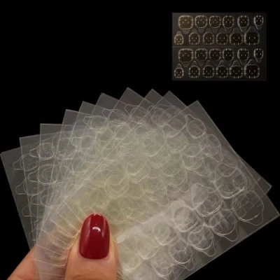Afbeelding van Tsathoggua 15 vellen 360 stuks transparante nagellijmstickers, jelly gel tape zelfklevende tabs, nagellijm van manicuredecoratie, dubbelzijdige nagelkleefpads, kleefpads nagels