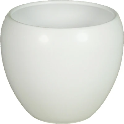 Afbeelding van Floran Bloempot Rian mat wit keramiek 22 x 18 cm