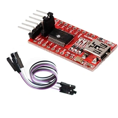 Afbeelding van FTDI FT232RL USB to TTL Serial Converter Adapter Module 5V and 3.3V + Cable