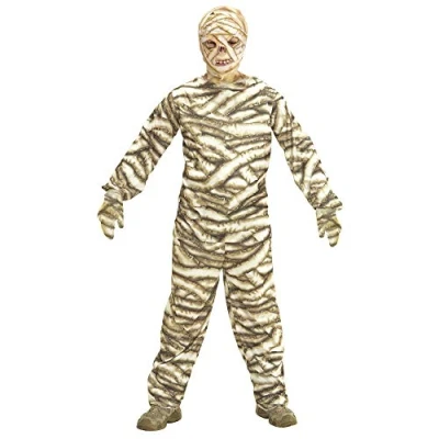 Afbeelding van Widmann Mummie Kostuum Afschuwelijke Mummy Kind Wit / Beige Maat 140 Halloween Verkleedkleding