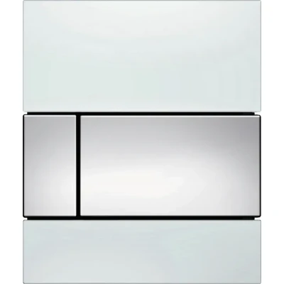 Afbeelding van TECE Square II urinoir drukplaat glas wit toetsen glans chroom