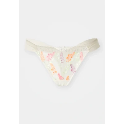 Afbeelding van Lascana String van mesh met delicate, glanzende bloemenborduursel
