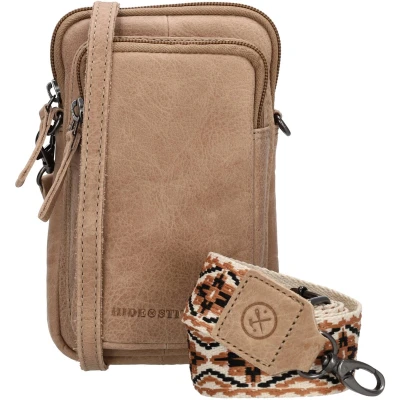 Afbeelding van Hide &amp; Stitches Next Navajo Telefoontasje Zand 100% Leer