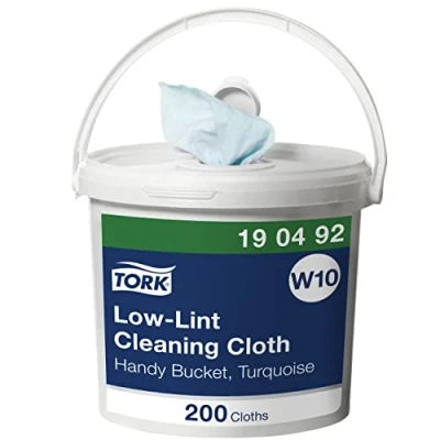Afbeelding van Tork Low Lint Reinigingsdoek in Emmer Turquoise W10