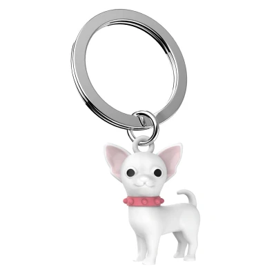 Afbeelding van Metalmorphose Sleutelhanger Animals Hond Chihuahua Wit Roze