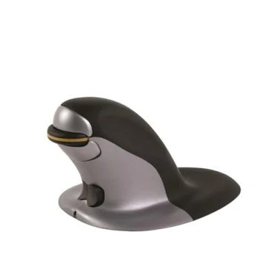 Afbeelding van Fellowes ergonomische muis Penguin, draadloos, small, zwart met grijs