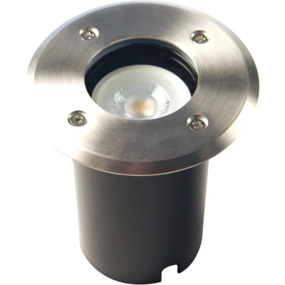 Afbeelding van grondspot buiten IP67 waterdicht RVS Rond Premium kwaliteit GU10 fitting LED Vloerspot