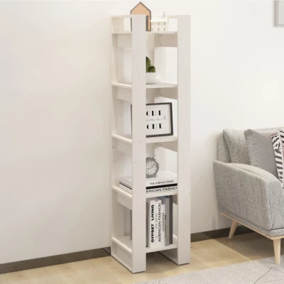 Afbeelding van Boekenkast/kamerscherm 41x35x160 cm massief grenenhout wit