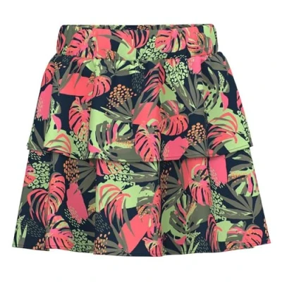 Afbeelding van NAME IT KIDS gebloemde rok NKFVINAYA donkerblauw/roze/wit