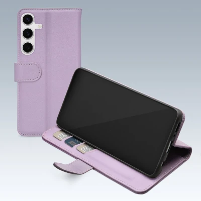 Afbeelding van Mobilize Telefoonhoesje geschikt voor Samsung Galaxy S24 Hoesje Premium Gelly Wallet Bookcase Portemonnee Pasjeshouder 3 Pasjes Pinpas / OV Kaart Rijbewijs Paars