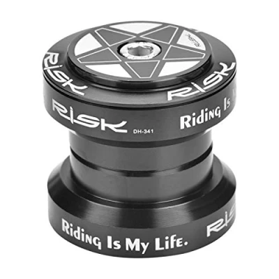 Afbeelding van Aluminium 34 Mm Fiets Headset, Lichtgewicht Fietslager Headset voor 28,6 Rechte Stuurbuis Vorklager(Zwart)