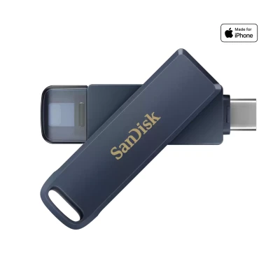 Afbeelding van SanDisk iXpand Phone Drive USB C Metallic Sky 128 GB