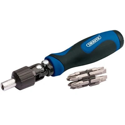Afbeelding van Draper 38124 Ratcheting Schroevendraaier Set (11 Stuk), Blauw