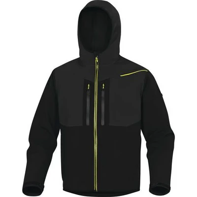 Afbeelding van Delta Plus HORT2NO3X Jas van softshell polyester/elastaan met 3 gelamineerde lagen, zwart oranje, maat 3XL