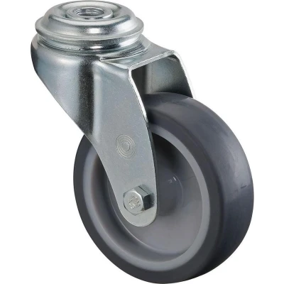 Afbeelding van Zwenkwiel 50mm rubber totale hoogte 70mm