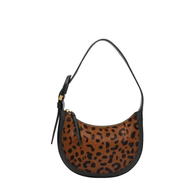 Afbeelding van FOSSIL Schoudertas Harwell Crescent Bag Leopard Lichtbruin