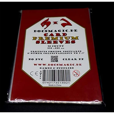 Afbeelding van Docsmagic.de 50 Premium 5&quot; x 7&quot; Card Sleeves 131 181 mm Photo Postcard