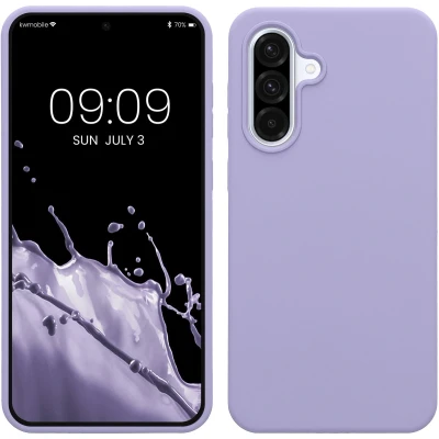 Afbeelding van kwmobile telefoonhoesje geschikt voor Samsung Galaxy A36 5G Hoesje met siliconen coating Smartphone case in lavendel