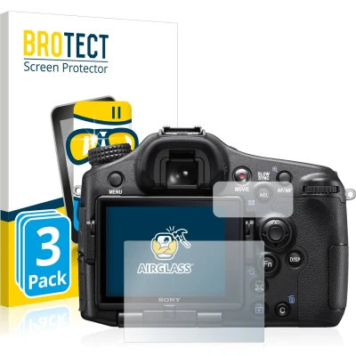 Afbeelding van BROTECT Screenprotector voor Sony Alpha 77 II (SLT A77 II) Folie Beschermfolie Beschermglas transparant (3 Stuks)
