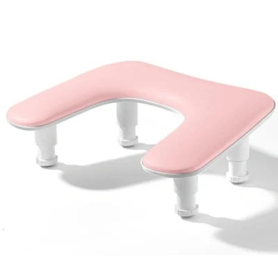 Afbeelding van AMOYUN Verstelbare Lifting Nail Arm Rest, U vormige Armsteun voor Nagels Slaapbaar Manicure Kussen Antislip Zachte Microfiber Lederen Handsteun Stand Technicus Tafel Art Salon
