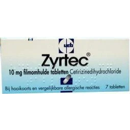 Afbeelding van Zyrtec Cetirizine 10mg Tabletten 7st