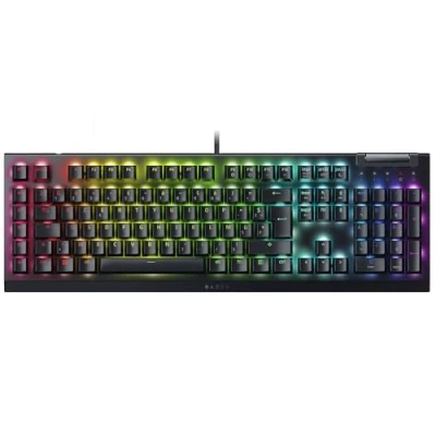 Afbeelding van Razer BlackWidow V4 X Mechanisch gaming toetsenbord Chroma RGB (groene mechanische schakelaars, 6 speciale macrotoetsen, ABS toetsen met dubbele injectie) FR lay out zwart