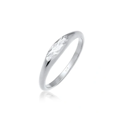 Afbeelding van Elli Structur Basic Ring silvercoloured, Dames, Maat: 48, Silver coloured