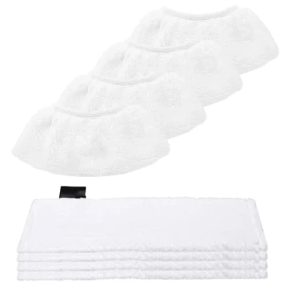 Afbeelding van 8 microvezeldoekenset compatibel met Kärcher EasyFix SC 2, 3, 4, 5 stoomreinigers, microvezel overtrekset accessoires voor stoomreinigers (4 dweilen + 4 overtrekken handsproeier)
